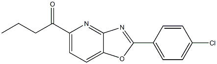 2-(4-Chlorophenyl)-5-butanoyloxazolo[4,5-b]pyridine Struktur