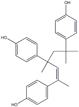 4,4',4''-(4,6-Dimethyl-2-heptene-2,4,6-triyl)triphenol Struktur