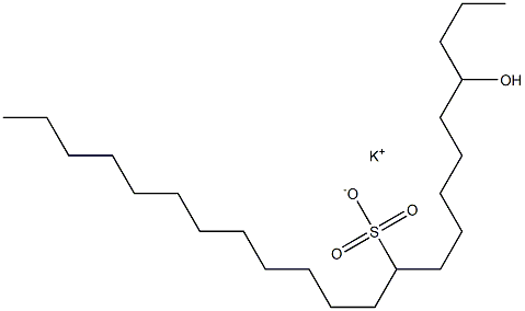 4-Hydroxydocosane-10-sulfonic acid potassium salt Struktur