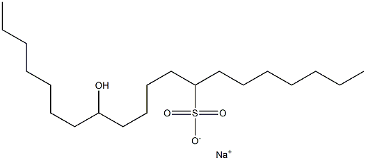 13-Hydroxyicosane-8-sulfonic acid sodium salt Struktur