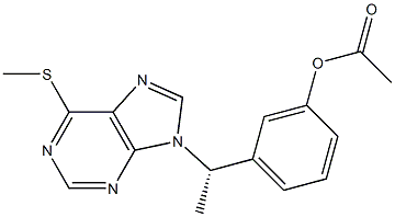 9-[(S)-1-(3-Acetyloxyphenyl)ethyl]-6-methylthio-9H-purine Struktur