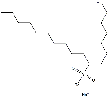 1-Hydroxyheptadecane-7-sulfonic acid sodium salt Struktur