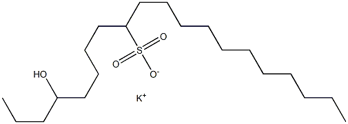 4-Hydroxyicosane-9-sulfonic acid potassium salt Struktur