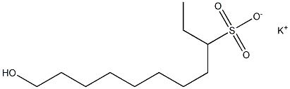 11-Hydroxyundecane-3-sulfonic acid potassium salt Struktur