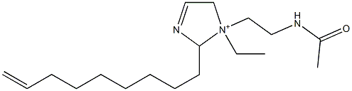 1-[2-(Acetylamino)ethyl]-1-ethyl-2-(8-nonenyl)-3-imidazoline-1-ium Struktur