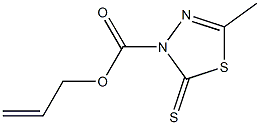 2,3-Dihydro-2-thioxo-5-methyl-1,3,4-thiadiazole-3-carboxylic acid allyl ester Struktur