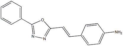 2-(4-Aminostyryl)-5-phenyl-1,3,4-oxadiazole Struktur