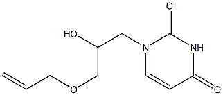 1-[2-Hydroxy-3-(2-propenyloxy)propyl]uracil Struktur