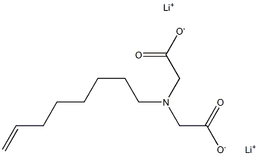 (7-Octenyl)iminodiacetic acid dilithium salt Struktur