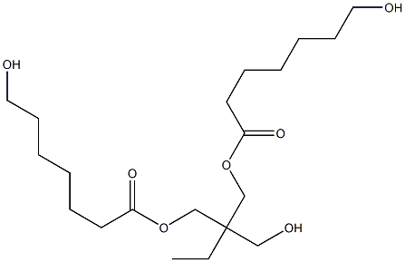 Bis(7-hydroxyheptanoic acid)2-ethyl-2-(hydroxymethyl)-1,3-propanediyl ester Struktur