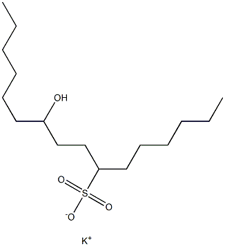 10-Hydroxyhexadecane-7-sulfonic acid potassium salt Struktur