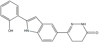 6-[2-(2-Hydroxyphenyl)-1H-indol-5-yl]-4,5-dihydropyridazin-3(2H)-one Struktur