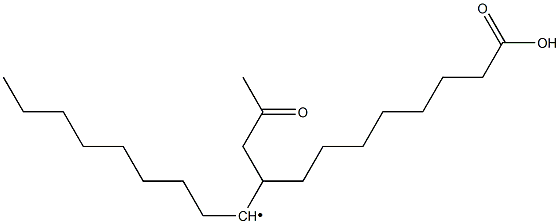 10-Hydroxy-10-oxo-2-(2-oxopropyl)-1-octyldecyl radical Struktur