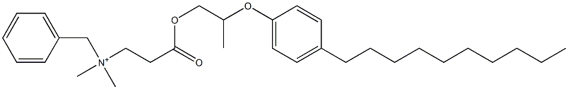 N,N-Dimethyl-N-benzyl-N-[2-[[2-(4-decylphenyloxy)propyl]oxycarbonyl]ethyl]aminium Struktur