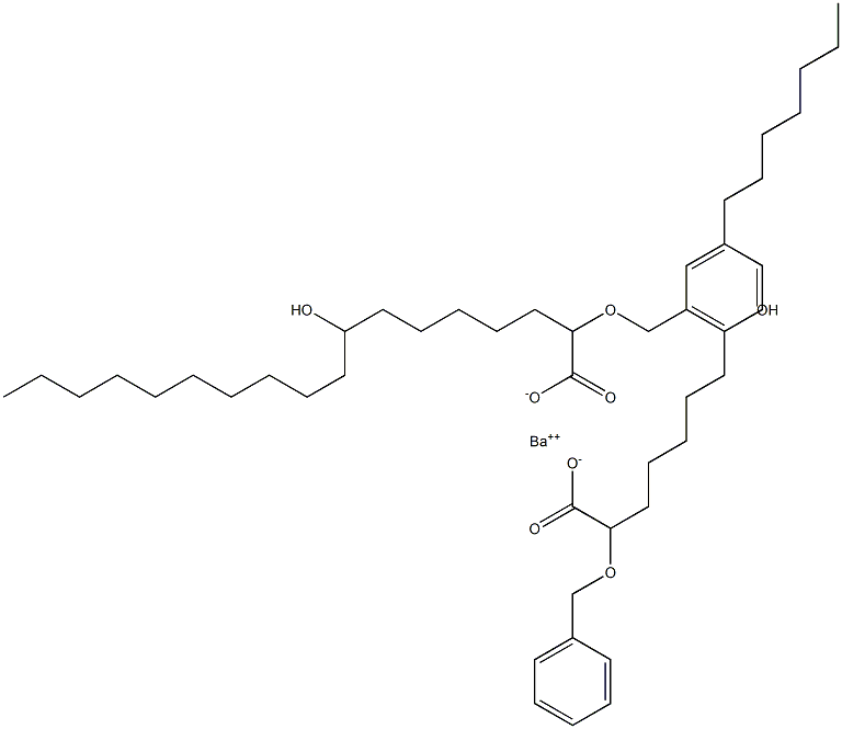 Bis(2-benzyloxy-8-hydroxystearic acid)barium salt Struktur