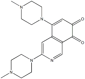 3,5-Bis(4-methylpiperazin-1-yl)isoquinoline-7,8-dione Struktur