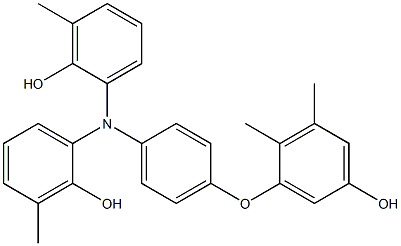 N,N-Bis(2-hydroxy-3-methylphenyl)-4-(5-hydroxy-2,3-dimethylphenoxy)benzenamine Struktur