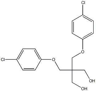 2,2-Bis[(p-chlorophenoxy)methyl]-1,3-propanediol Struktur