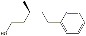 [S,(-)]-3-Methyl-5-phenyl-1-pentanol Struktur