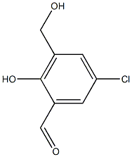 2-Hydroxy-3-(hydroxymethyl)-5-chlorobenzaldehyde Struktur