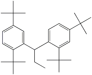 1-(2,4-Di-tert-butylphenyl)-1-(2,5-di-tert-butylphenyl)propane Struktur