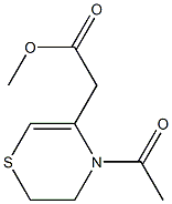 4-Acetyl-5,6-dihydro-4H-1,4-thiazine-3-acetic acid methyl ester Struktur