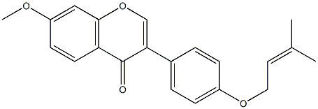 7-Methoxy-4'-(3-methyl-2-butenyloxy)isoflavone Struktur