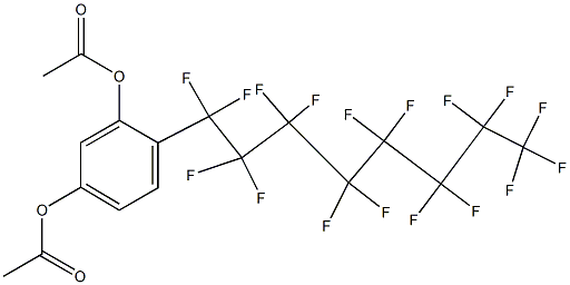 4-(Heptadecafluorooctyl)benzene-1,3-diol diacetate Struktur