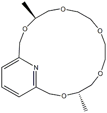 (4S,14S)-4,14-Dimethyl-3,6,9,12,15-pentaoxa-21-azabicyclo[15.3.1]henicosane-1(21),17,19-triene Struktur