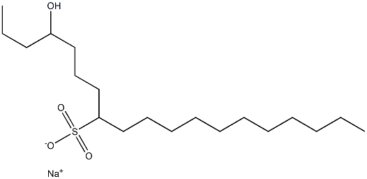 4-Hydroxynonadecane-8-sulfonic acid sodium salt Struktur