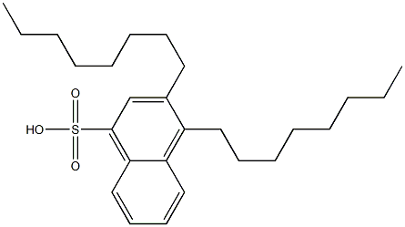 3,4-Dioctyl-1-naphthalenesulfonic acid Struktur