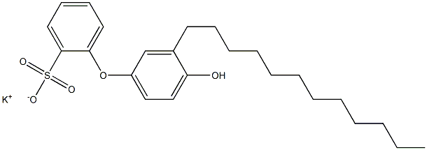 4'-Hydroxy-3'-dodecyl[oxybisbenzene]-2-sulfonic acid potassium salt Struktur