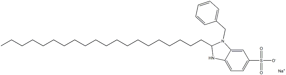 1-Benzyl-2,3-dihydro-2-icosyl-1H-benzimidazole-6-sulfonic acid sodium salt Struktur