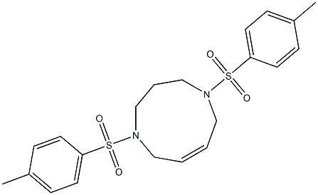 1,5-Ditosyl-2,3,4,5,6,9-hexahydro-1H-1,5-diazonine Struktur