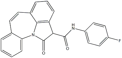 1,2-Dihydro-1-oxo-N-(4-fluorophenyl)indolo[1,7-ab][1]benzazepine-2-carboxamide Struktur