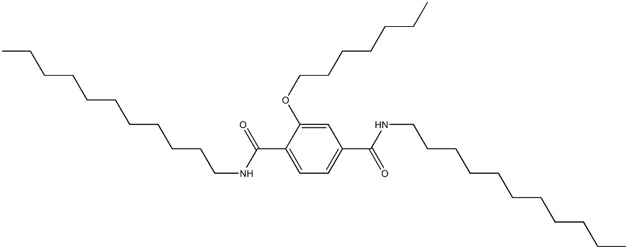 2-(Heptyloxy)-N,N'-diundecylterephthalamide Struktur