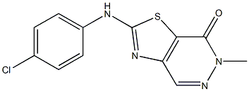 2-(4-Chlorophenylamino)-6-methylthiazolo[4,5-d]pyridazin-7(6H)-one Struktur