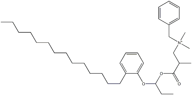 N,N-Dimethyl-N-benzyl-N-[2-[[1-(2-tetradecylphenyloxy)propyl]oxycarbonyl]propyl]aminium Struktur