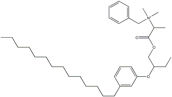 N,N-Dimethyl-N-benzyl-N-[1-[[2-(3-tetradecylphenyloxy)butyl]oxycarbonyl]ethyl]aminium Struktur