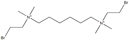 Hexamethylenebis[(2-bromoethyl)dimethylaminium] Struktur