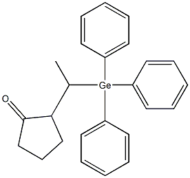 2-[1-(Triphenylgermyl)ethyl]cyclopentanone Struktur