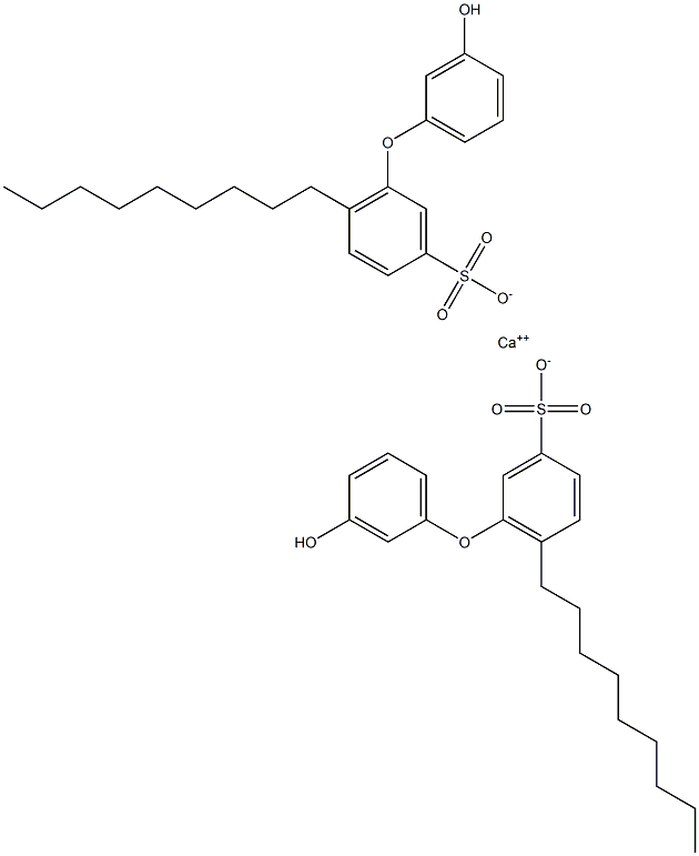 Bis(3'-hydroxy-6-nonyl[oxybisbenzene]-3-sulfonic acid)calcium salt Struktur