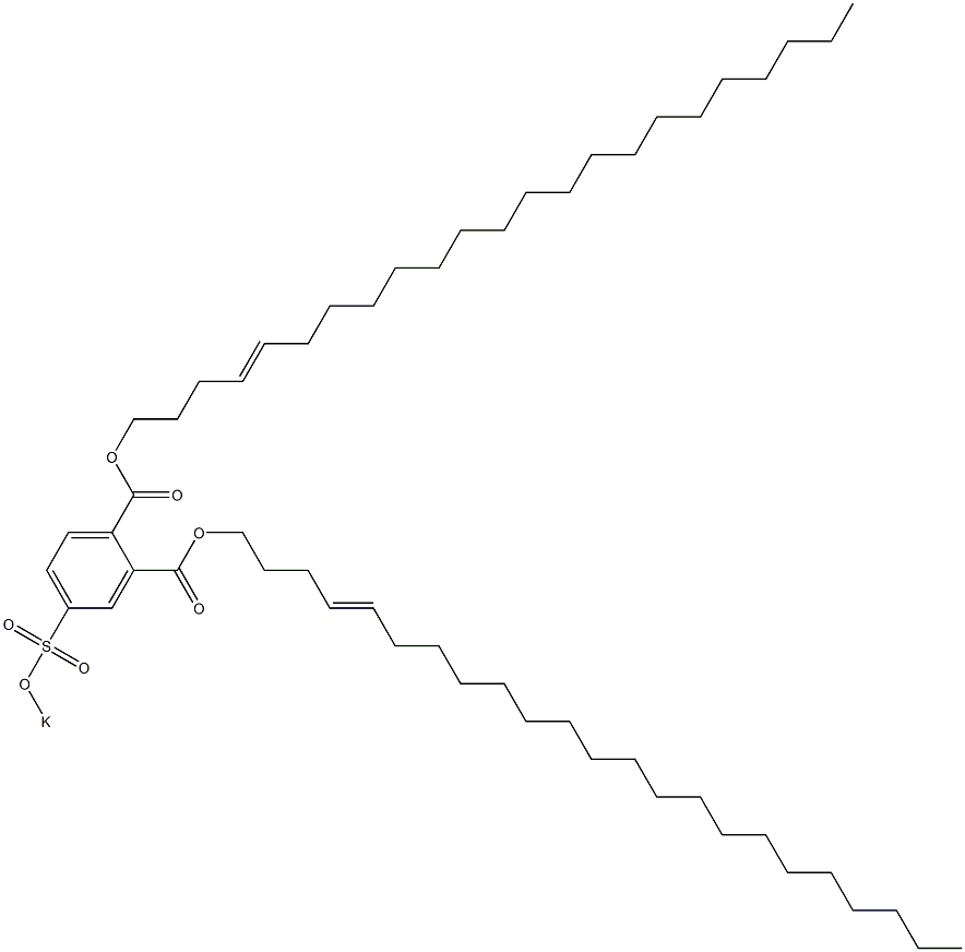 4-(Potassiosulfo)phthalic acid di(4-tricosenyl) ester Struktur