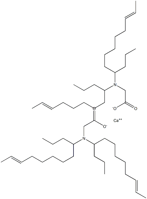 Bis[N,N-di(10-dodecen-4-yl)glycine]calcium salt Struktur