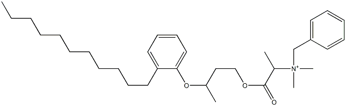 N,N-Dimethyl-N-benzyl-N-[1-[[3-(2-undecylphenyloxy)butyl]oxycarbonyl]ethyl]aminium Struktur