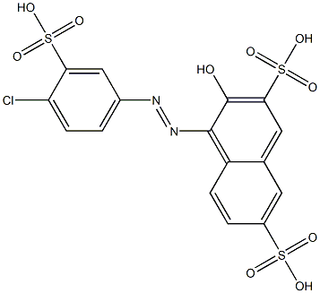 4-[(4-Chloro-3-sulfophenyl)azo]-3-hydroxy-2,7-naphthalenedisulfonic acid Struktur