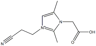 3-(2-Cyanoethyl)-2,5-dimethyl-1-(carboxymethyl)-1H-imidazol-3-ium Struktur