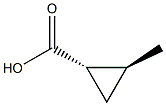 (1S,2S)-2-Methylcyclopropanecarboxylic acid Struktur