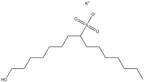 1-Hydroxypentadecane-8-sulfonic acid potassium salt Struktur