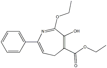 3-Hydroxy-2-ethoxy-7-phenyl-5H-azepine-4-carboxylic acid ethyl ester Struktur